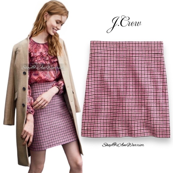 J. Crew NWT Wool Houndstooth A-Line Mini Skirt *Shop@lamwarrior - Picture 2 of 14